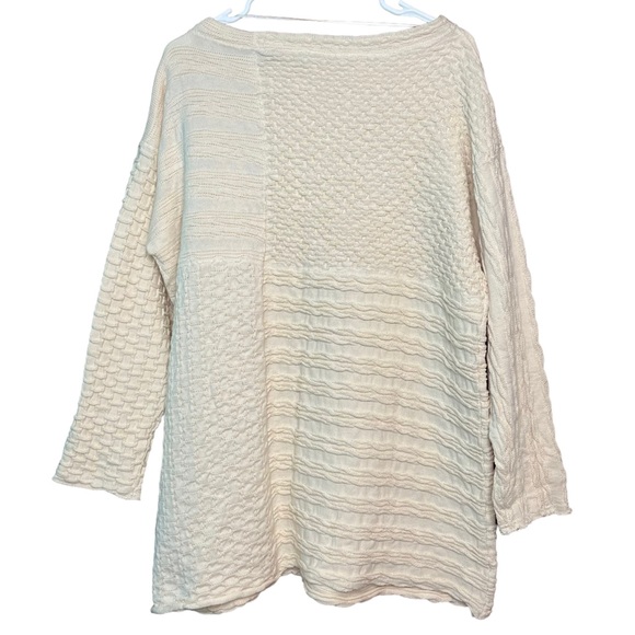 Free People Extra Textured Crème Pull Over Sweater Women’s Size Small New - Picture 7 of 12